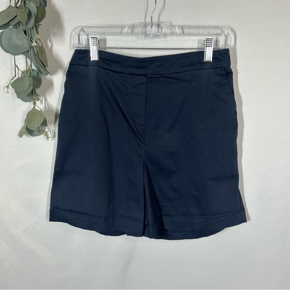 Boden | High Waisted Navy Blue Shorts Elastic Waist Women’s Size 6